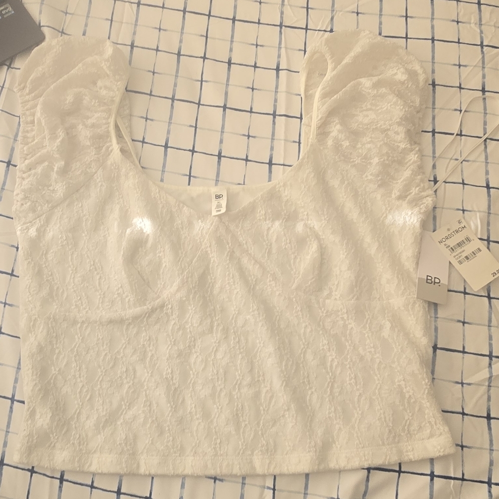 BP White Lace Women Top